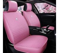 Red Rain Ensemble Complet de 9 Housses de siège de Voiture en Cuir avec airbag, universelles, compatibles avec la Plupart des Voitures, SUV (B-Rose)