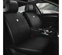 Red Rain Lot de 9 Housses de siège de Voiture en Cuir Noir de Luxe avec airbag, compatibles avec airbag, pour Voiture, SUV (B-Noir)