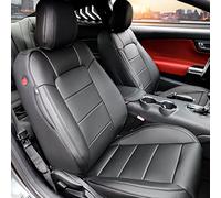 Red Rain Mustang - Lot de 10 Housses de siège en Cuir pour Voitures personnalisées, Ford Mustang 2016, 2017, 2018, 2019, 2020, 2021, 2022, 2023 (Mustang-Noir)