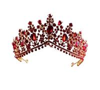 Red Rhinestone Bridal Tiaras Crown Vintage Crystal Diadem For Bride Headbands Wedding Hair Accessories pour Mariages