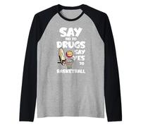 Red Ribbon Squad Week Dites Non à la Drogue, Dites Oui au Basket-Ball Manche Raglan