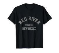 Red River, Nouveau-Mexique Vintage Pride T-Shirt Graphique avec Valeur, Homme, Noir, M