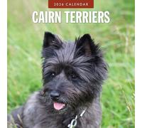 Red Robin Calendrier mural mensuel 2026 Cairn Terriers | 30,5 x 61 cm ouvert | Papier épais et robuste de qualité supérieure | Calendrier de 12 mois à suspendre | Notes lignées et zone de choses à
