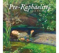 Red Robin Calendrier mural mensuel 2026 pré-raphaélites | 30,5 x 61 cm ouvert | Papier épais et robuste de qualité supérieure | Calendrier de 12 mois à suspendre | Notes lignées et zone de choses à