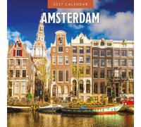 Red Robin Calendrier mural mensuel 2027 Amsterdam 30,5 x 30,5 cm | Calendrier de 12 mois à suspendre, papier épais et robuste de qualité supérieure, notes lignées et zone de tâches