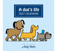 Red Robin Calendrier mural mensuel 2027 Andy Tudor A Dog's View | 30,5 x | Calendrier de 12 mois à suspendre, papier épais et robuste de qualité supérieure, notes lignées et zone de tâches