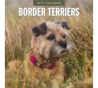 Red Robin Calendrier mural mensuel 2027 Border Terriers | 30,5 x 30,5 cm | Calendrier de 12 mois à suspendre, papier épais et robuste de qualité supérieure, notes lignées et zone de tâches