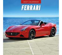 Red Robin Calendrier mural mensuel Ferrari 2027 30,5 x 30,5 cm | Calendrier de 12 mois à suspendre, papier épais et robuste de qualité supérieure, notes lignées et zone de tâches