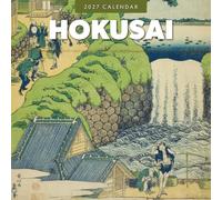 Red Robin Calendrier mural mensuel Hokusai 2027 | 30,5 x 30,5 cm | Calendrier de 12 mois à suspendre, papier épais et robuste de qualité supérieure, notes lignées et zone de tâches
