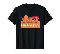 Red Rock Canyon Nevada Souvenir de voyage vintage rétro coucher de soleil T-Shirt