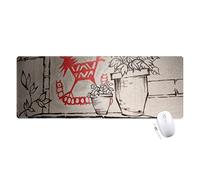 red rooster moulés style chinois coupe papier mural tapis de souris large cousues bords mat étendu game bureau