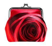 Red Rose Blossom Flower Coin Purses Wallets Vintage Pouch Bags for Gift