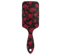 Red Rose Gothic Brosse antistatique pour cheveux fins Massage du cuir chevelu pour tous les types de cheveux avec poignée ergonomique cepillo para pelo rizado