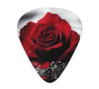 Red Rose Water Flower Coffret cadeau Médiators lisses et durables pour guitare acoustique, électrique et basse, cadeau parfait pour les amateurs de guitare et les musiciens