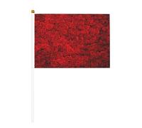 Red Rose1 Mini drapeaux de poche pour grande ouverture, bar, bureau, défilés Coupe du monde et événements sportifs
