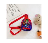 (Red)Sac bandoulière poitrine simple motif ourson motif dessin animé Stitch Snoopy Pooh