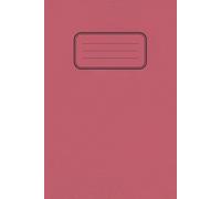Red School Exercise Notebook A5 6" x 9" : 80 Pages Lined With Margin: Notebook For Lessons & Lectures
