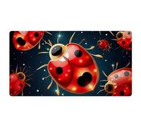 Red Seven Star Ladybug-3 Tapis de cuisine de luxe pour sol, lavable en machine et imperméable, séchage rapide, antidérapant, design rétro vintage