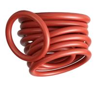Red Silicone O-Ring, 375mm OD, 365mm ID, 5mm Width, VMQ Metric Seal Gasket, 1 Pcs