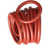 Red Silicone O-Ring, 90mm OD, 80mm ID, 5mm Width, VMQ Metric Seal Gasket, 5 Pcs