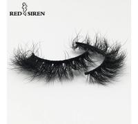RED SIREN - Faux-cils 3D en vison réutilisables, 100% sans cruauté envers les animaux, doux et naturels, faits à la main, pour le maquillage 1 paire -DS01