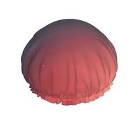Red Sky at Night Bonnet de douche réutilisable pour femme, double couche imperméable, essentiels de traitement capillaire