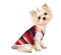 Red Sky at Night Gilet léger sans manches pour chien et chat Motif ciel étoilé en maille respirante pour promenade et jeu d'été