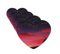 Red Sky at Night Lot de 4 cartes désodorisantes pour voiture étoilée pour homme et femme - Accessoires de voiture mignons - Diffuseur de parfum durable à suspendre - Tablettes d'aromathérapie pour