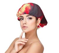 Red Sky at Night Starry Bonnet de nuit en satin de qualité supérieure - Protégez vos cheveux avec style, noir, One Size-M