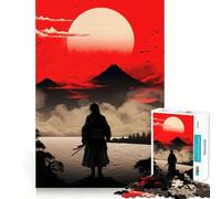 Red Sky for The Samurai Puzzle Difficile pour Adultes 1000 pièces Jeu intellectuel Temps de détente Découpe de qualité Cadeau Exquis (38x52cm)
