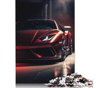 Red Sleek Sports Car Puzzle 1000 Pièces Cadeau Unique Jeu Éducatif Défi Jouet À De Qualité Supérieure Peinture Art pour Adultes Et Enfants À Partir De 12 Ans 1000pcs (75x50cm)