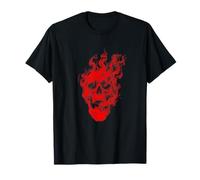 Red Smoke Skull Gothic Rock Dark Art Biker Gift T-Shirt