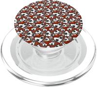 Red Soccer Boys Moms Players Team Hearts Loves Sports PopSockets PopGrip pour MagSafe