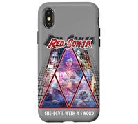Red Sonja Poster Synthwave Redhead Epic Cyberpunk Années 80 Rétro Coque pour iPhone X/XS