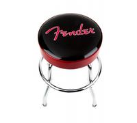 Red Sparkle Logo Barstool Black Red SPARKLE-chrome 24"