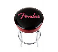 Red Sparkle Logo Barstool Black Red SPARKLE-chrome 30"