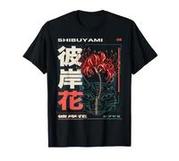 Red Spider Lily Japonais Goth Cyberpunk Anime Y2K T-Shirt
