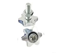 Red Star Car License Plate Screws Fit Red Star Car License Plate(silver)