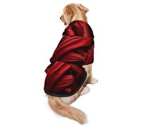 Red Stripe Sweat à capuche pour chiens de taille moyenne et grande - Manteau d'hiver pour animal de compagnie, noir