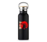 Red Sun Fighter Kanji Japan Bouteille isotherme pour tasse à café