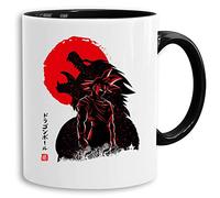 Red Sun Goku Side - tasse à café Mug cadeau Son Ruffy Luffy Zoro Saitama One Dragon Master Goku Ball Vegeta Roshi Piece Db, Farbe2:Blanc