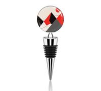 Red Sun Mountain Bouchons de vin élégants en alliage de zinc pour préserver la fraîcheur, bouchons décoratifs réutilisables pour bar, fête de vacances, mariage et cadeaux