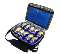 Red Suricata Petit Sac Isotherme Repas - Mini Glacière mince et plate pouvant contenir 10 canettes de boisson, 2 pains de glace réutilisable inclus - l'ultime petit sac isothereme pour homme