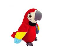 (red)Talking Parrot Repeats What You Say Plush Animal Toy Electronic Parrot For Kids Gift