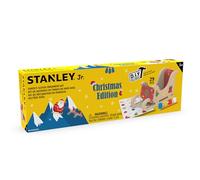 Red Toolbox Stanley Jr. Mini traîneau de Père Noël et renne en bois - Kit de bricolage pour enfants - Créez votre propre mini traîneau de Père Noël - Décoration de vacances parfaite