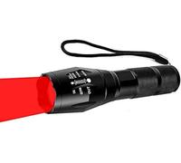 Red Torch, Hunting Torch With Red Light Signal Torches, Red Tactical Flashlight Zoomable 1 Mode For Astronomy Night Vision Hiking