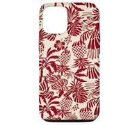 Red Tropical Pineapple Palm Leaf Aloha Summer Pattern Coque pour iPhone 12/12 Pro