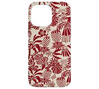 Red Tropical Pineapple Palm Leaf Aloha Summer Pattern Coque pour iPhone 14 Pro Max