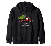 Red Truck with Christmas Tree Vintage Gifts Merry Christmas Sweat à Capuche