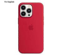 (Red) u200bFor iPhone 14 Pro MagSafe Compatible Liquid Silicone Protective Case Premium Quality
